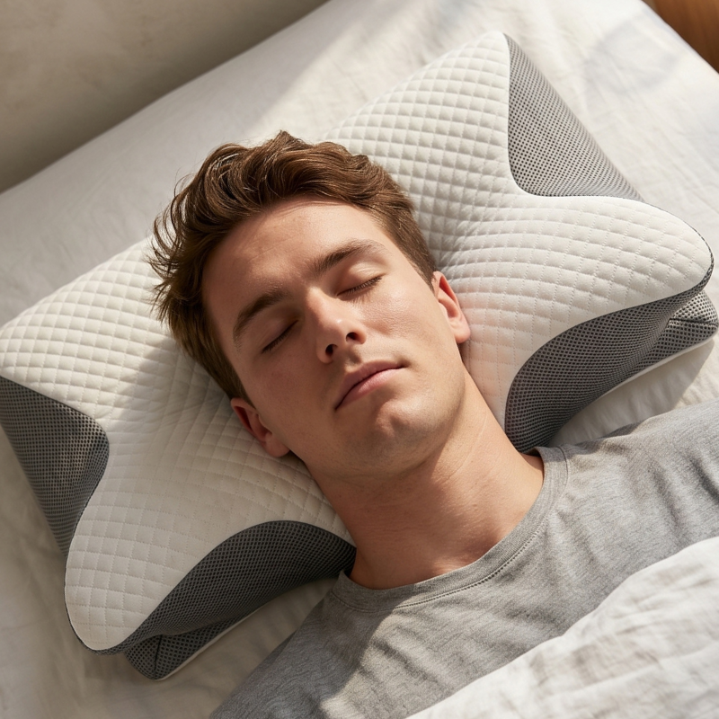 RestoraLux™ NeckCloud Memory Foam Pillow