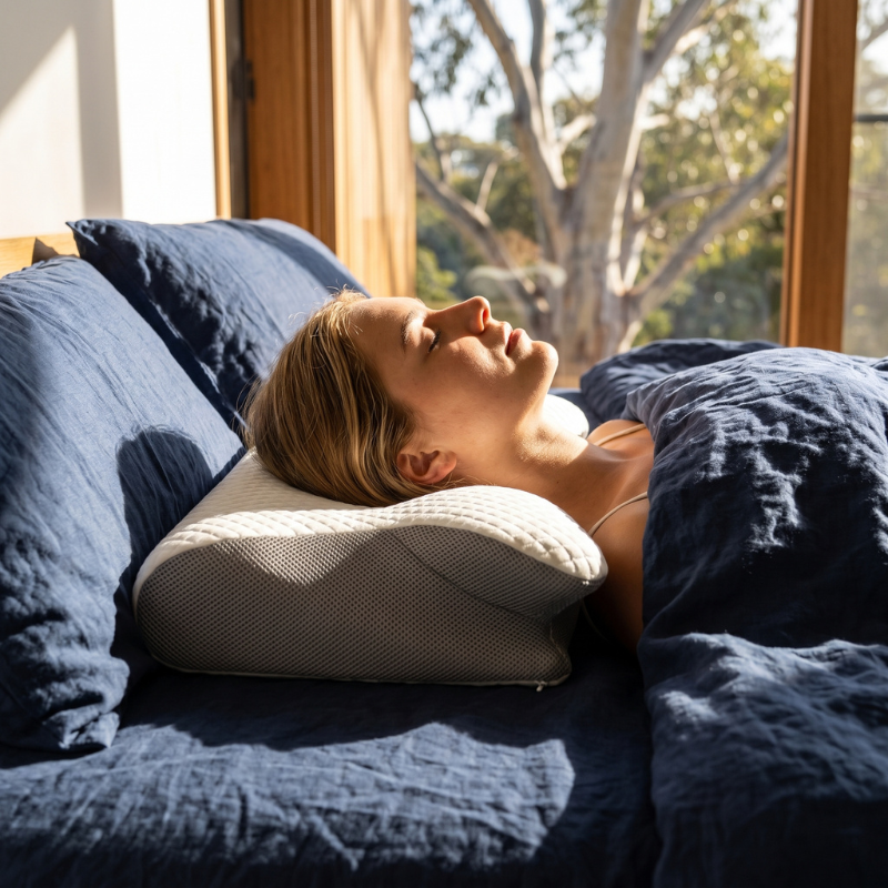 RestoraLux™ NeckCloud Memory Foam Pillow